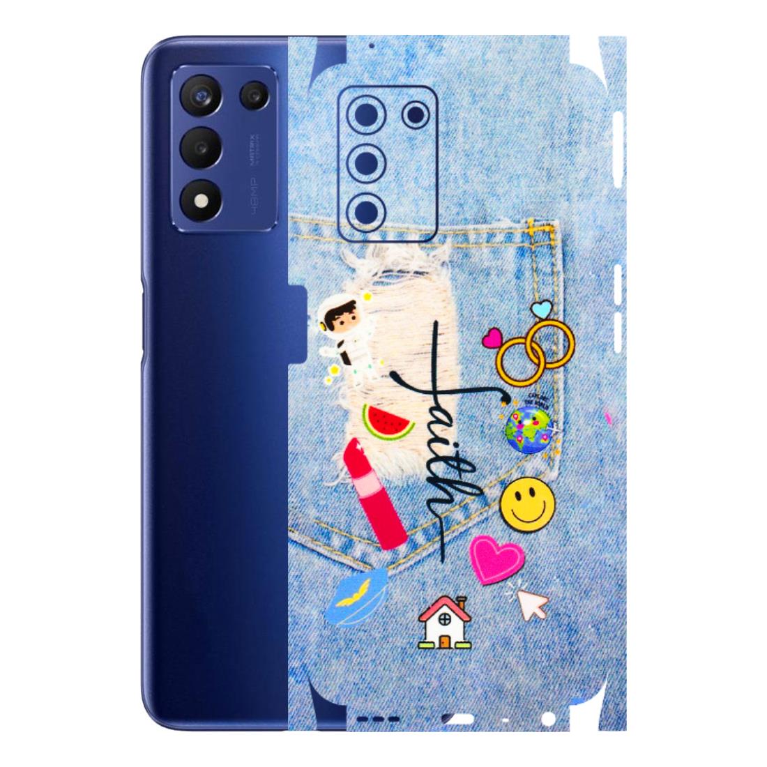 Realme Phone Skins (All Models) - Denim Jeans Pocket - 3D Embossed Finish (L-134) Realme 9 5G SE