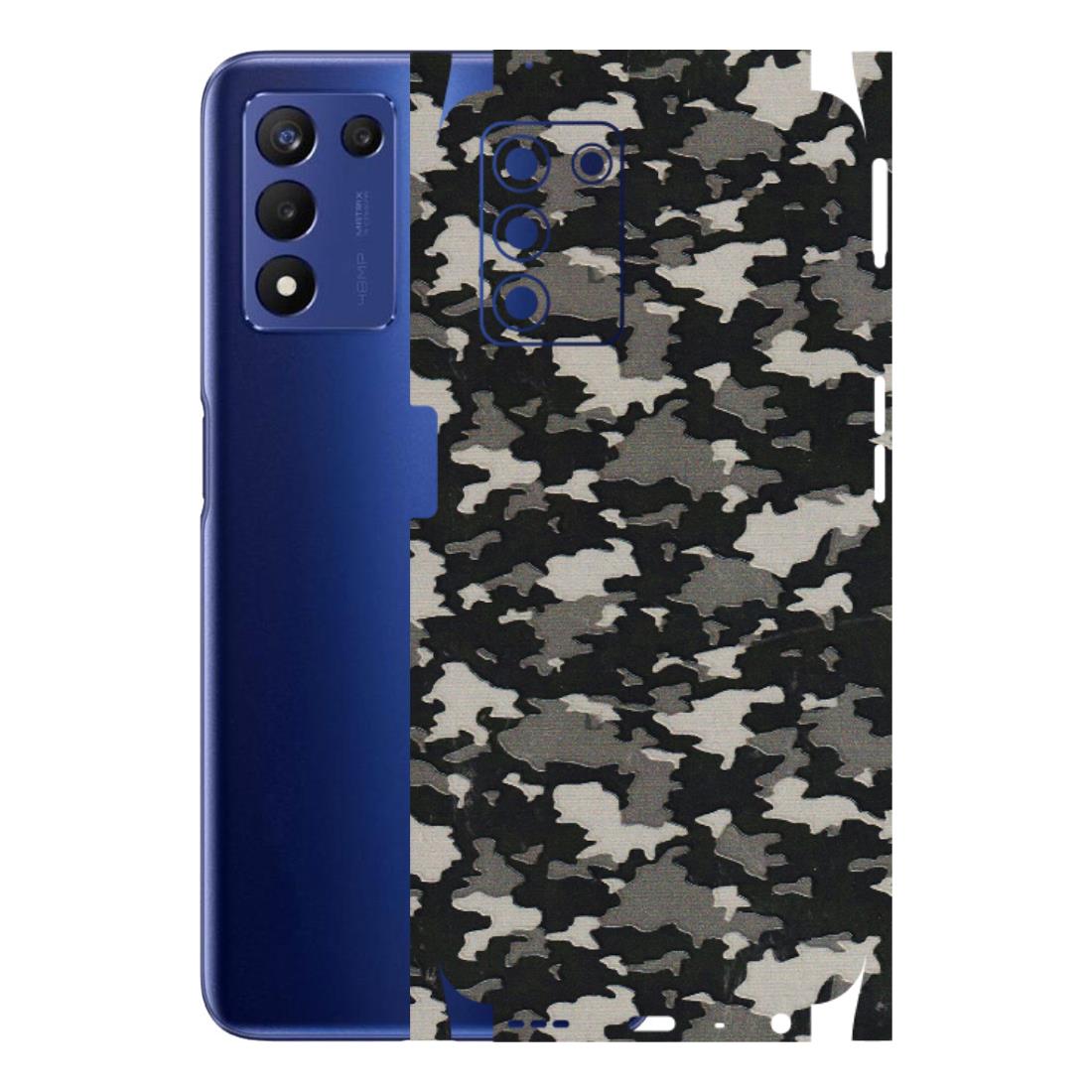 Realme Phone Skins (All Models) - Black/Grey Camoflaunge - 3D Embossed Finish (L-142) Realme 9 5G SE