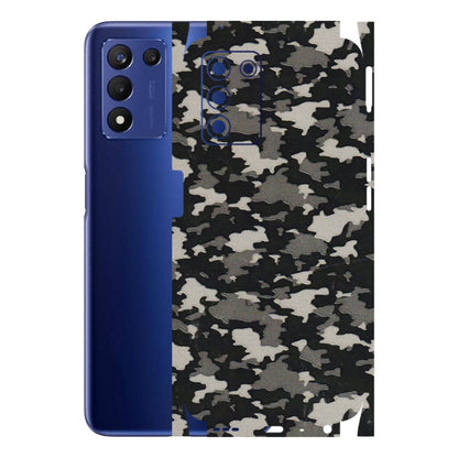 Realme Phone Skins (All Models) - Black/Grey Camoflaunge - 3D Embossed Finish (L-142) Realme 9 5G SE