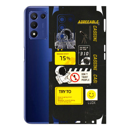Realme Phone Skins (All Models) - Black Cassini - 3D Embossed Finish (L-161) Realme 9 5G SE