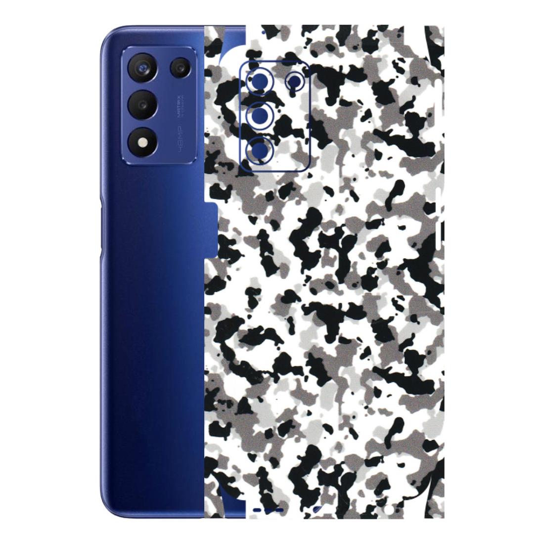 Realme Phone Skins (All Models) - White Black Camouflage - 3D Embossed Finish (L-18) Realme 9 5G SE