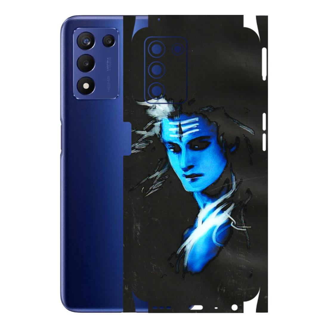 Realme Phone Skins (All Models) - Har Har Mahadev Blue/Black - 3D Embossed Finish (L-185) Realme 9 5G SE