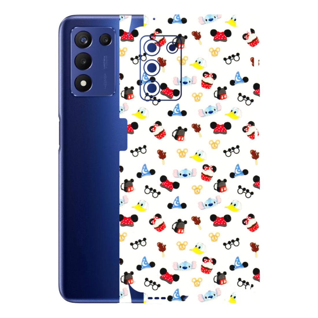 Realme Phone Skins (All Models) - Minnie Mouse & Donald Doodles s - 3D Embossed Finish (L-194) Realme 9 5G SE