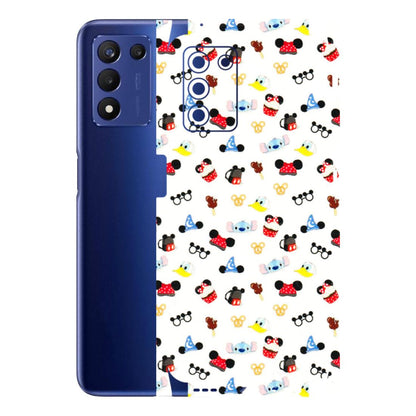 Realme Phone Skins (All Models) - Minnie Mouse & Donald Doodles s - 3D Embossed Finish (L-194) Realme 9 5G SE