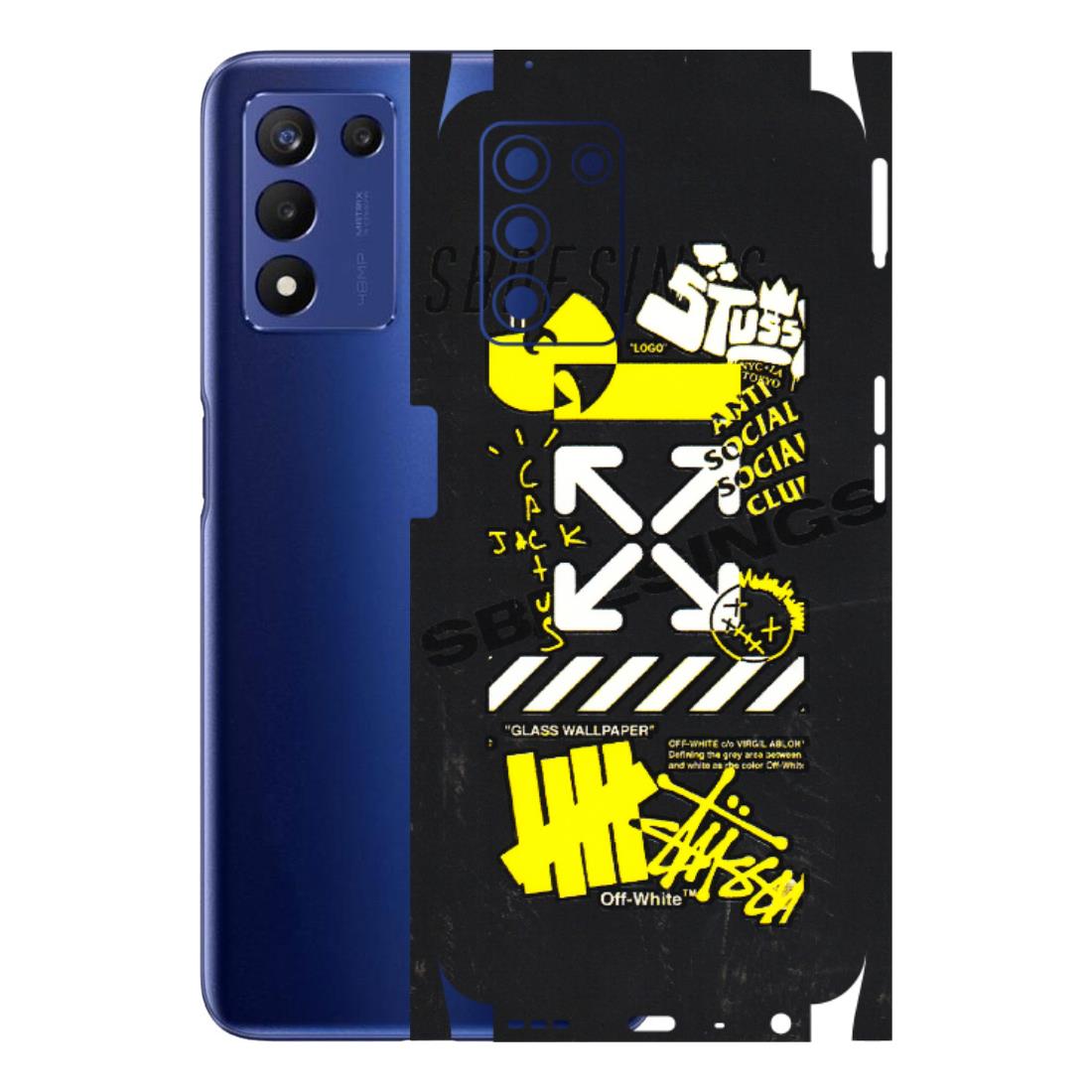 Realme Phone Skins (All Models) - Anti Social Graffiti - 3D Embossed Finish (L-198) Realme 9 5G SE
