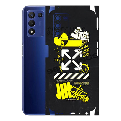 Realme Phone Skins (All Models) - Anti Social Graffiti - 3D Embossed Finish (L-198) Realme 9 5G SE