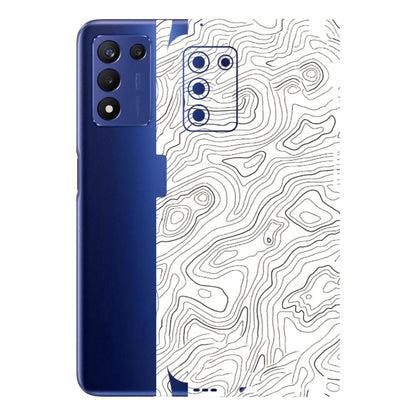 Realme Phone Skins (All Models) - White Black Swirls - 3D Embossed Finish (L-219) Realme 9 5G SE