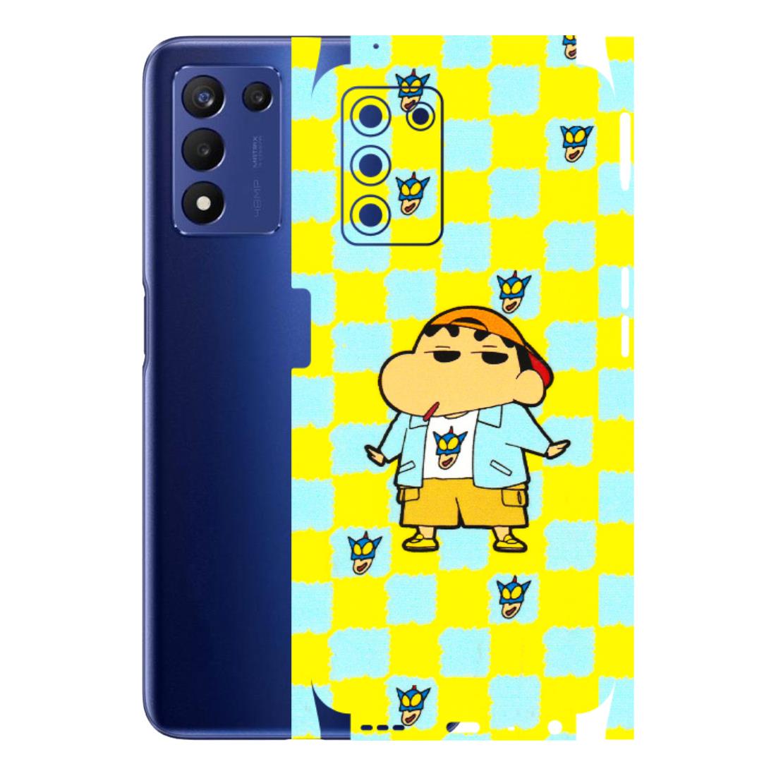 Realme Phone Skins (All Models) - Yellow Blue Shinchan Cute - 3D Embossed Finish (L-221) Realme 9 5G SE
