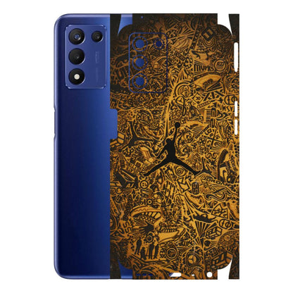 Realme Phone Skins (All Models) - Premium Gold Basketball Player - 3D Embossed Finish (L-236) Realme 9 5G SE