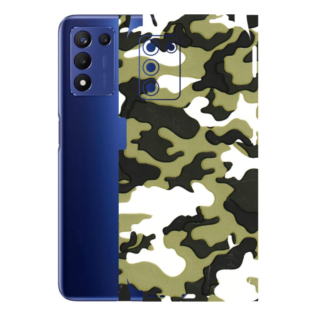 Realme Phone Skins (All Models) - Camouflages White And Green - 3D Embossed Finish (L-243) Realme 9 5G SE