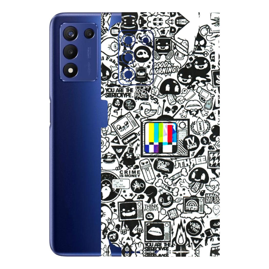 Realme Phone Skins (All Models) - Doodles Positive Art - 3D Embossed Finish (L-263) Realme 9 5G SE