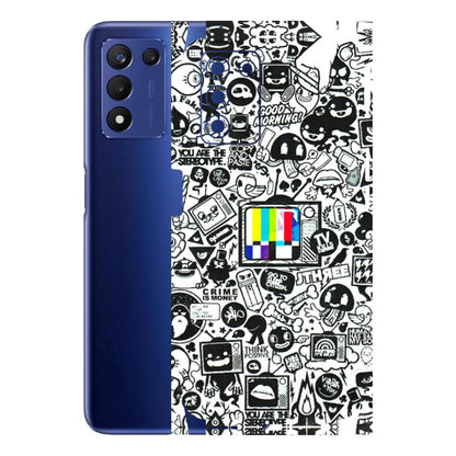Realme Phone Skins (All Models) - Doodles Positive Art - 3D Embossed Finish (L-263) Realme 9 5G SE