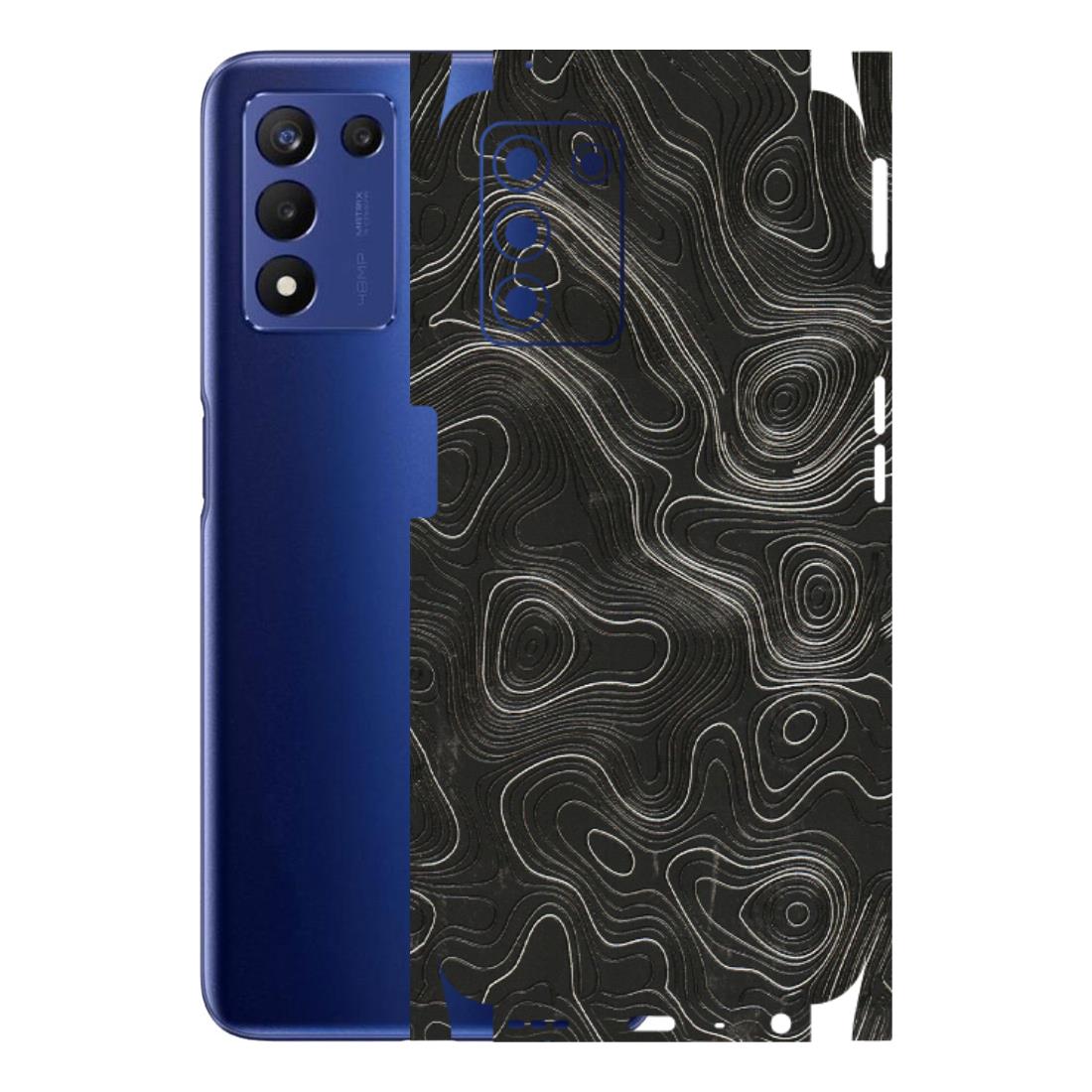 Realme Phone Skins (All Models) - Abstract White Line Map - 3D Embossed Finish (L-269) Realme 9 5G SE