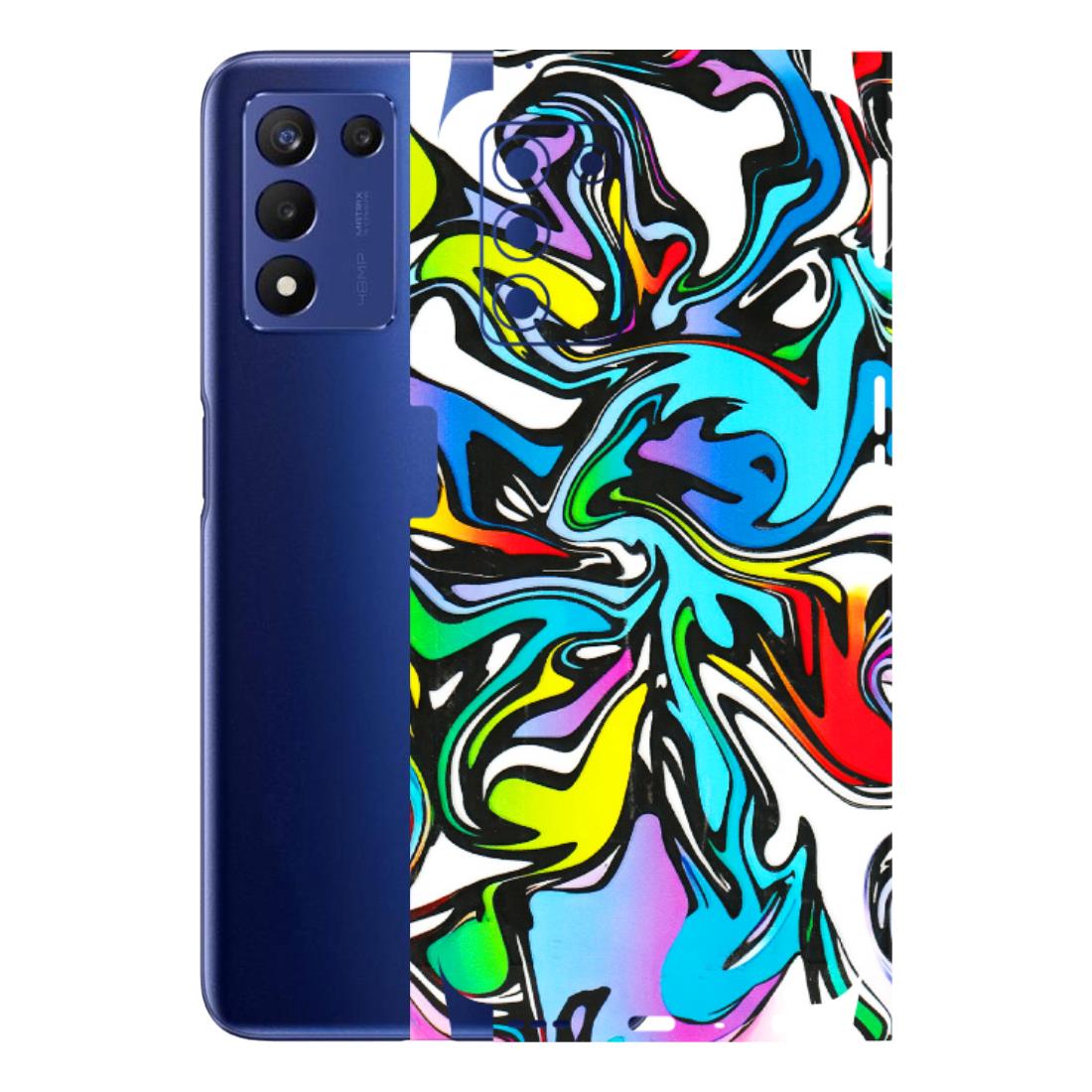 Realme Phone Skins (All Models) - Abstract Colour Paints - 3D Embossed Finish (L-271) Realme 9 5G SE