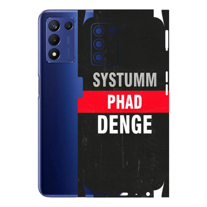 Realme Phone Skins (All Models) - Systumm Phad Denge - 3D Embossed Finish (L-278) Realme 9 5G SE