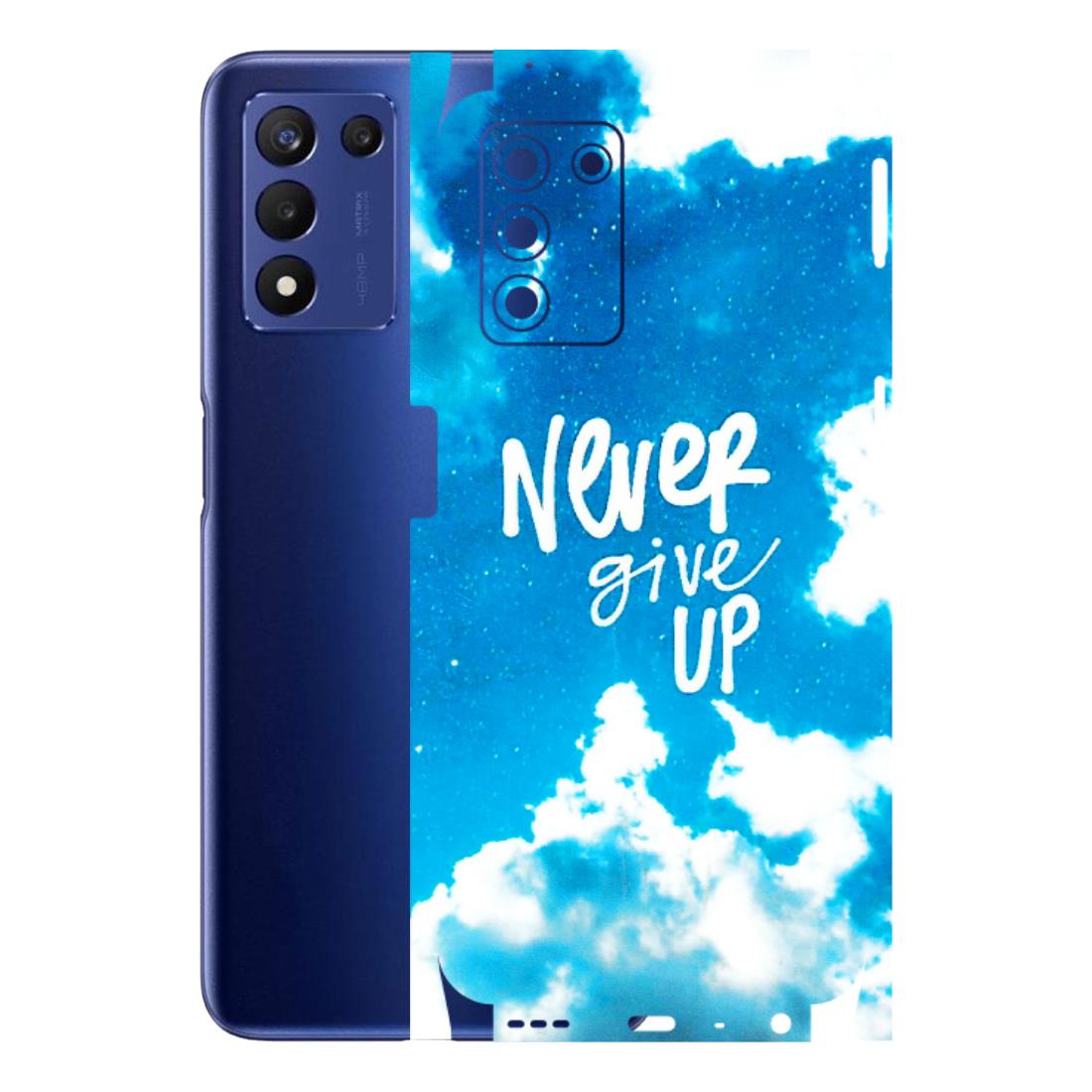 Realme Phone Skins (All Models) - Never Give Up - 3D Embossed Finish (L-279) Realme 9 5G SE