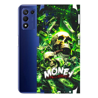 Realme Phone Skins (All Models) - Skull Money - 3D Embossed Finish (L-303) Realme 9 5G SE