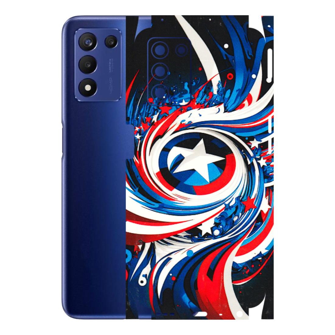 Realme Phone Skins (All Models) - Captain America Logo - 3D Embossed Finish (L-307) Realme 9 5G SE