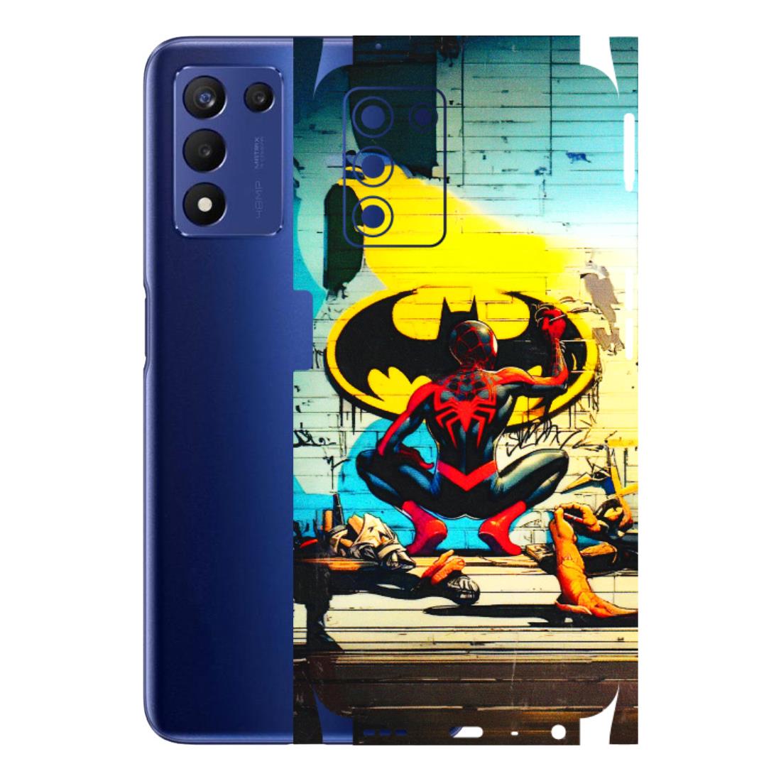 Realme Phone Skins (All Models) - New Spiderman Bat Logo - 3D Embossed Finish (L-309) Realme 9 5G SE