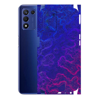Realme Phone Skins (All Models) - Purple Ripples Swirl - 3D Embossed Finish (L-314) Realme 9 5G SE