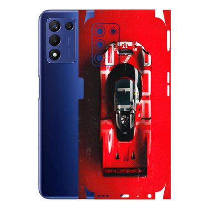 Realme Phone Skins (All Models) - Red Porsche Car Logo - 3D Embossed Finish (L-315) Realme 9 5G SE