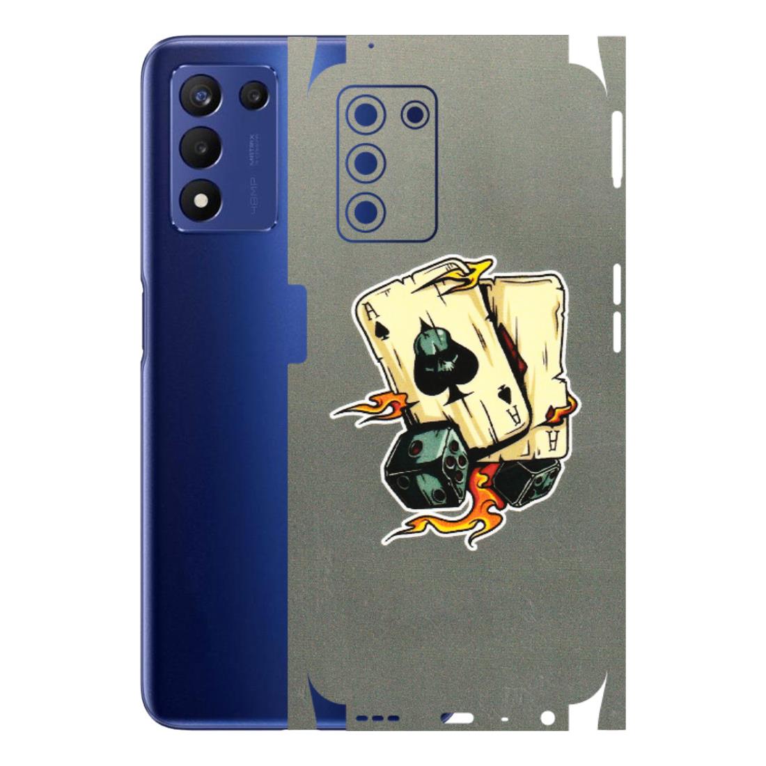 Realme Phone Skins (All Models) - Grey Cards Of Ace - 3D Embossed Finish (L-77) Realme 9 5G SE
