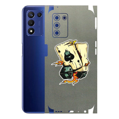Realme Phone Skins (All Models) - Grey Cards Of Ace - 3D Embossed Finish (L-77) Realme 9 5G SE