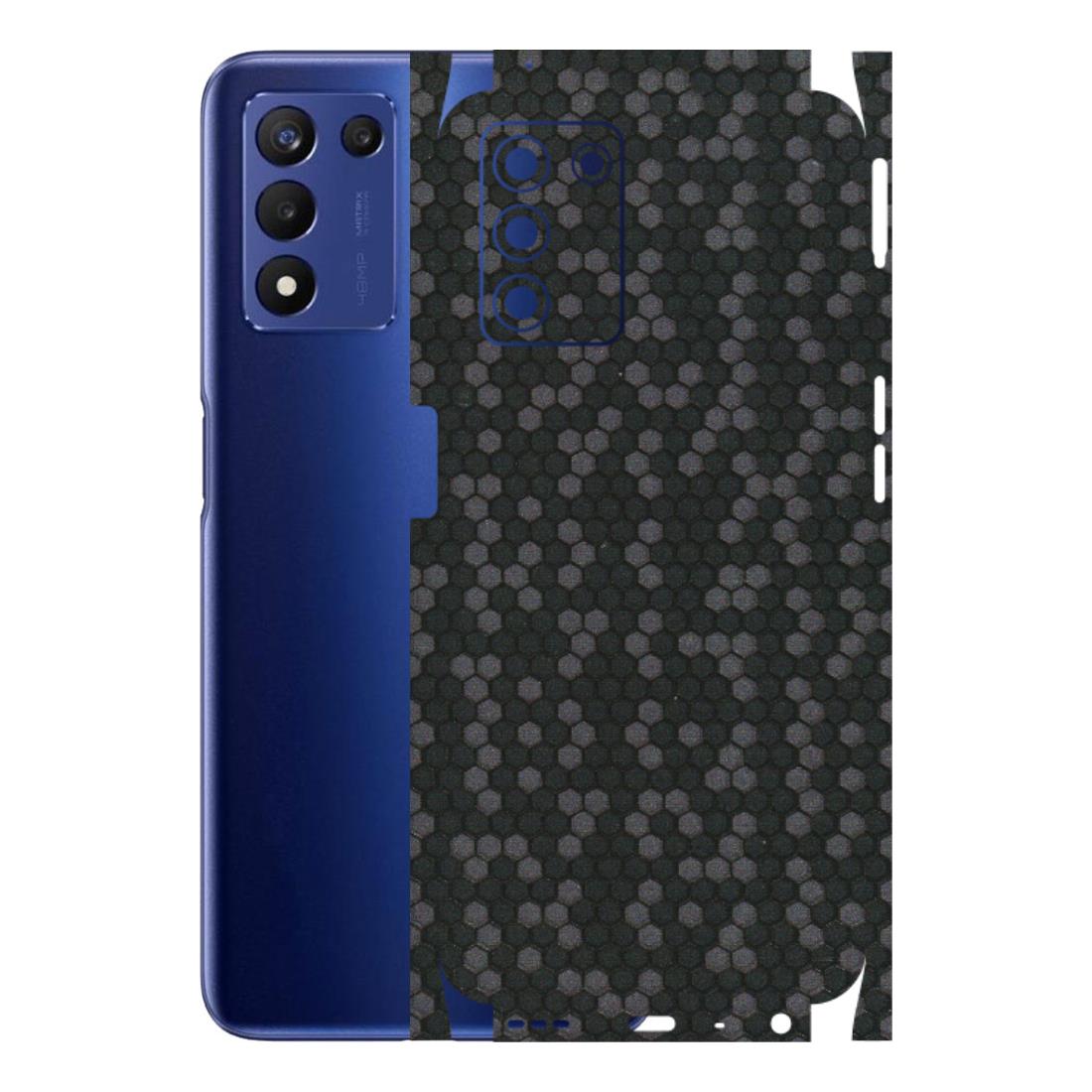 Realme Phone Skins (All Models) - Black Grey Honeycomb Sober - 3D Embossed Finish (L-85) Realme 9 5G SE