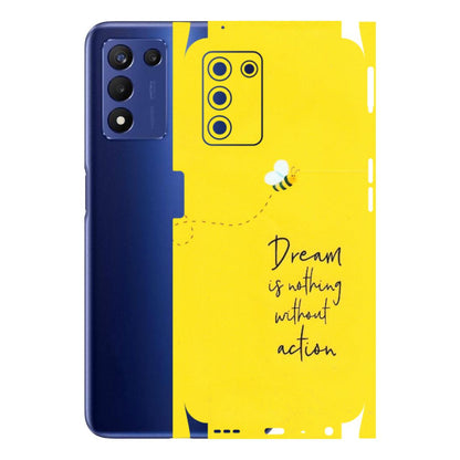 Realme Phone Skins (All Models) - Dream Is Nothing Without Action - Matte Finish (M-138) Realme 9 5G SE