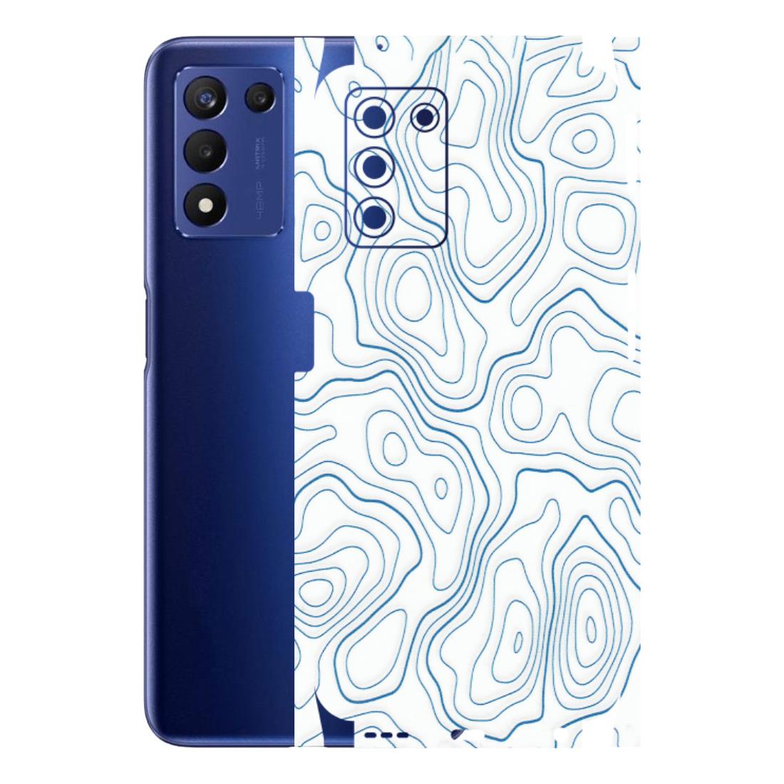 Realme Phone Skins (All Models) - Blue And White Swirls - Matte Finish (M-139) Realme 9 5G SE