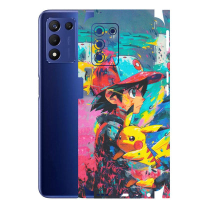 Realme Phone Skins (All Models) - Ash & Pikachu - Matte Finish (M-26) Realme 9 5G SE
