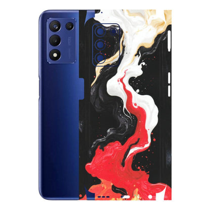 Realme Phone Skins (All Models) - Black Red White Paint Splash Fusion - Matte Finish (M-56) Realme 9 5G SE