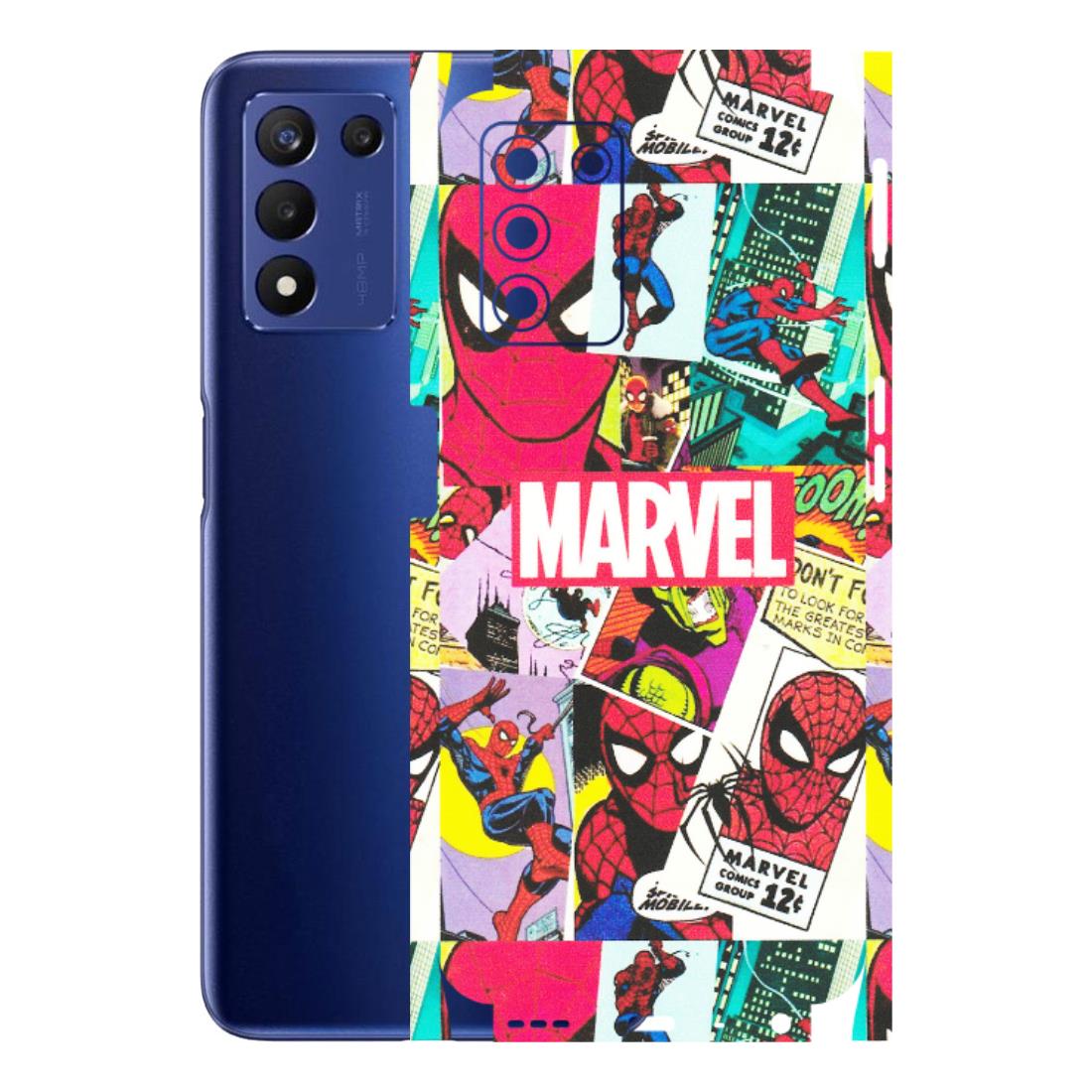 Realme Phone Skins (All Models) - Marvel Comic Spiderman Grafitti - Matte Finish (M-72) Realme 9 5G SE