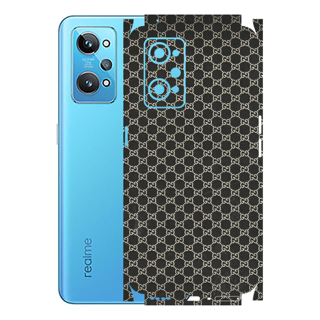 Realme Phone Skins (All Models) - Black G Print - 3D Embossed Finish (L-109) Realme GT 2