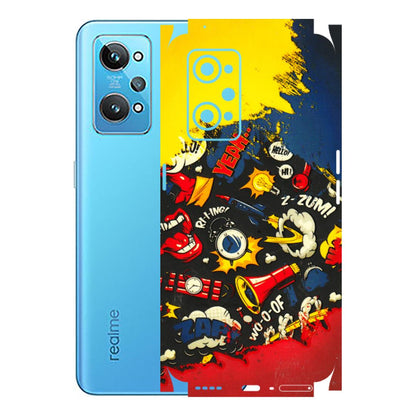 Realme Phone Skins (All Models) - Pacific Doodle Art - 3D Embossed Finish (L-120) Realme GT 2