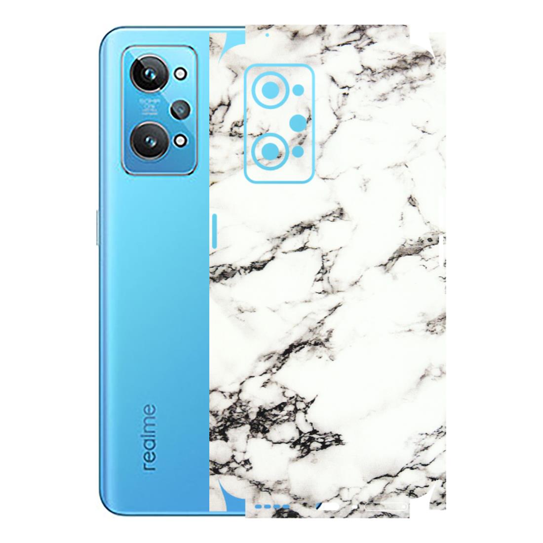 Realme Phone Skins (All Models) - Black and White Marble Texture - 3D Embossed Finish (L-124) Realme GT 2