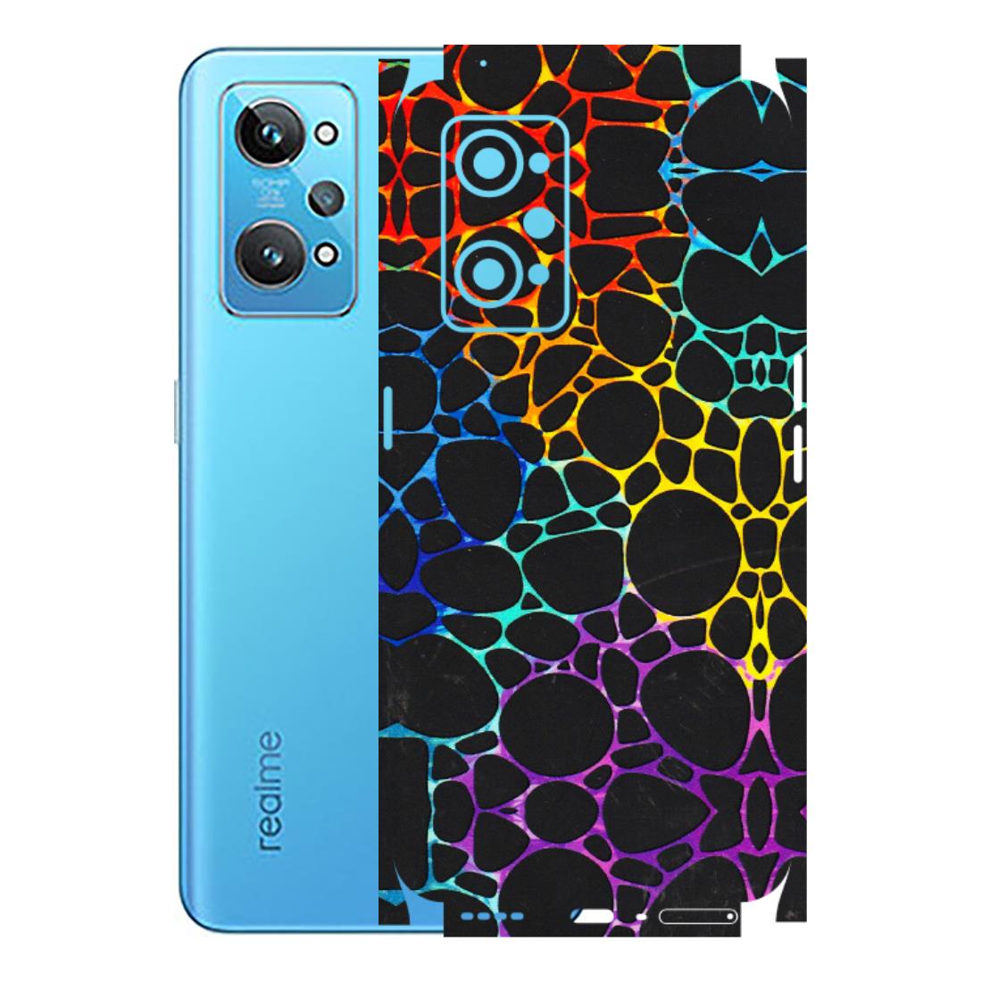 Realme Phone Skins (All Models) - Abstract Art MultiColour - 3D Embossed Finish (L-133) Realme GT 2