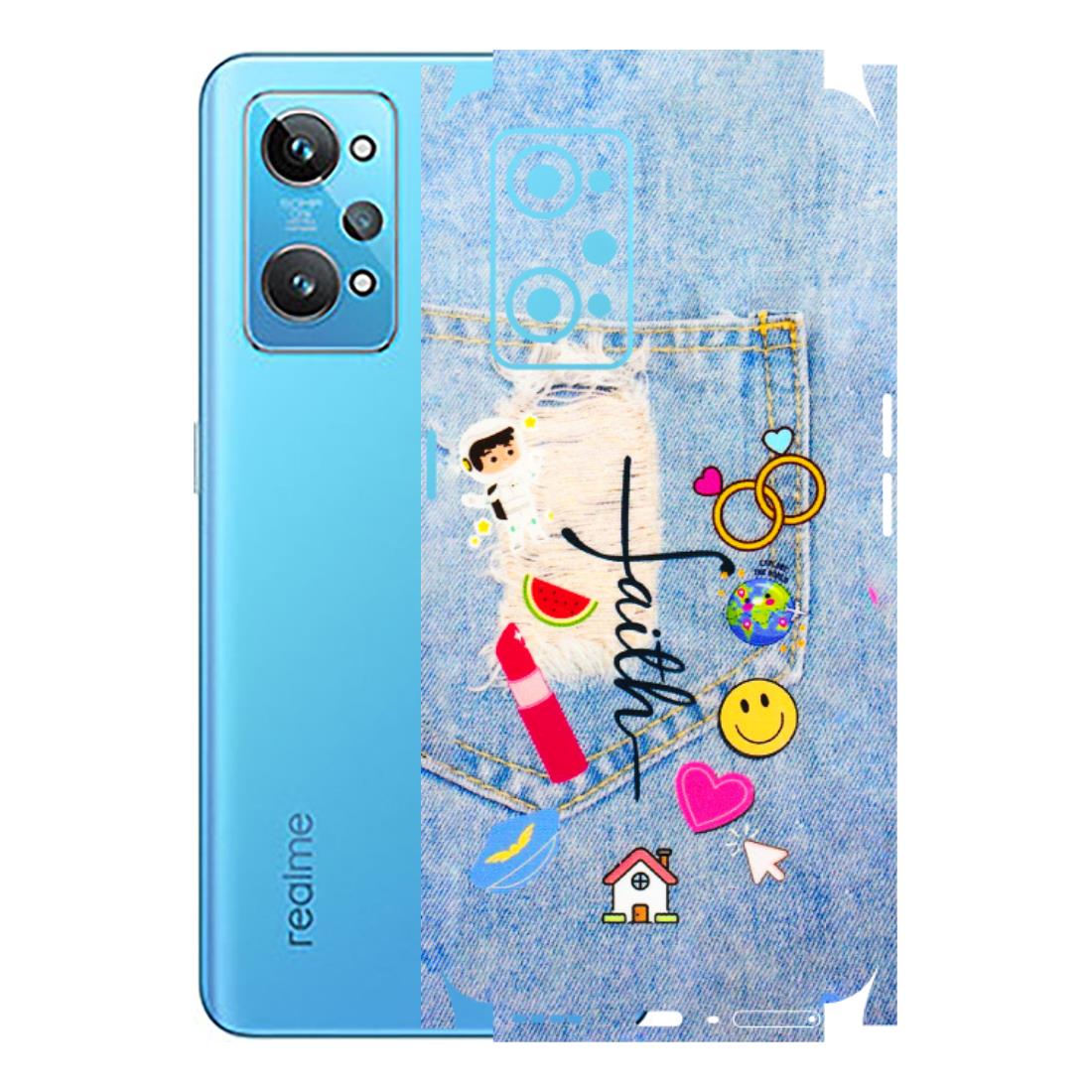 Realme Phone Skins (All Models) - Denim Jeans Pocket - 3D Embossed Finish (L-134) Realme GT 2