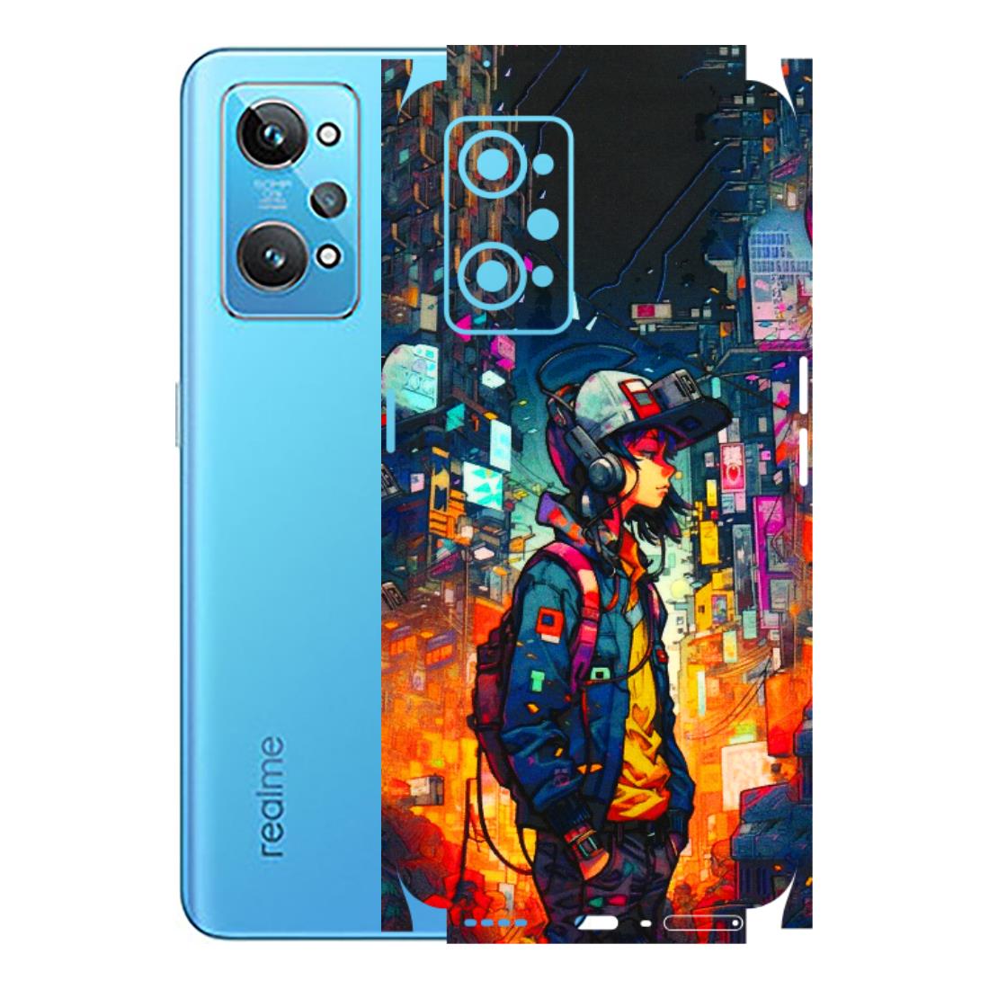 Realme Phone Skins (All Models) - Street Anime Guy - 3D Embossed Finish (L-158) Realme GT 2
