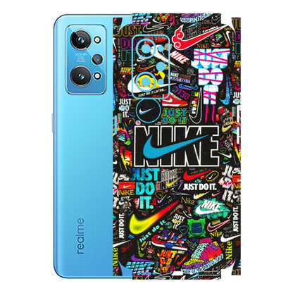 Realme Phone Skins (All Models) - Just Do It Doodles - 3D Embossed Finish (L-166) Realme GT 2