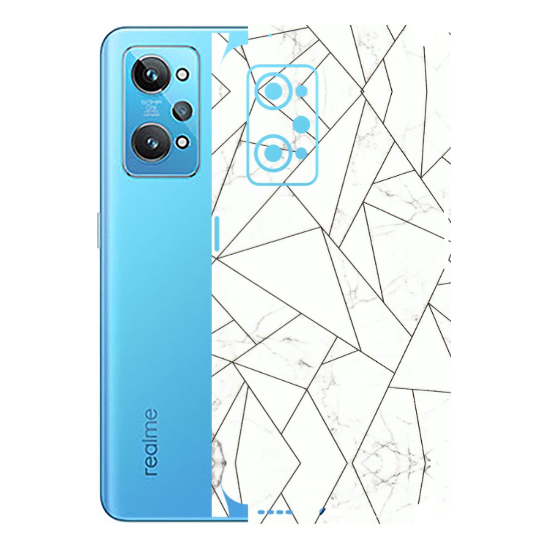 Realme Phone Skins (All Models) - Luxury White Marble Effect - 3D Embossed Finish (L-168) Realme GT 2
