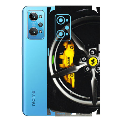 Realme Phone Skins (All Models) - Ferrari Wheel Alloy - 3D Embossed Finish (L-173) Realme GT 2
