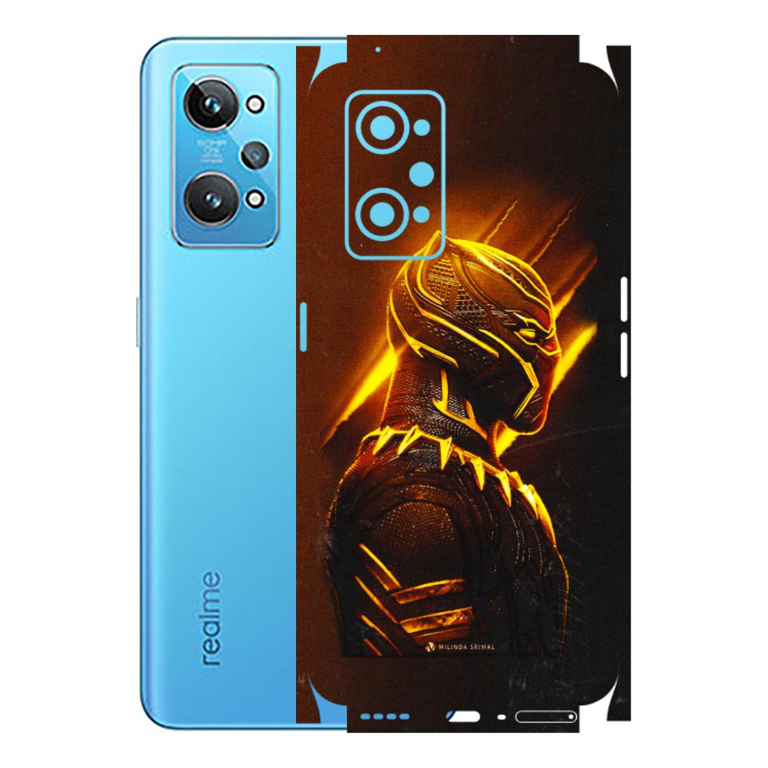 Realme Phone Skins (All Models) - Gold Black Panther - 3D Embossed Finish (L-181) Realme GT 2