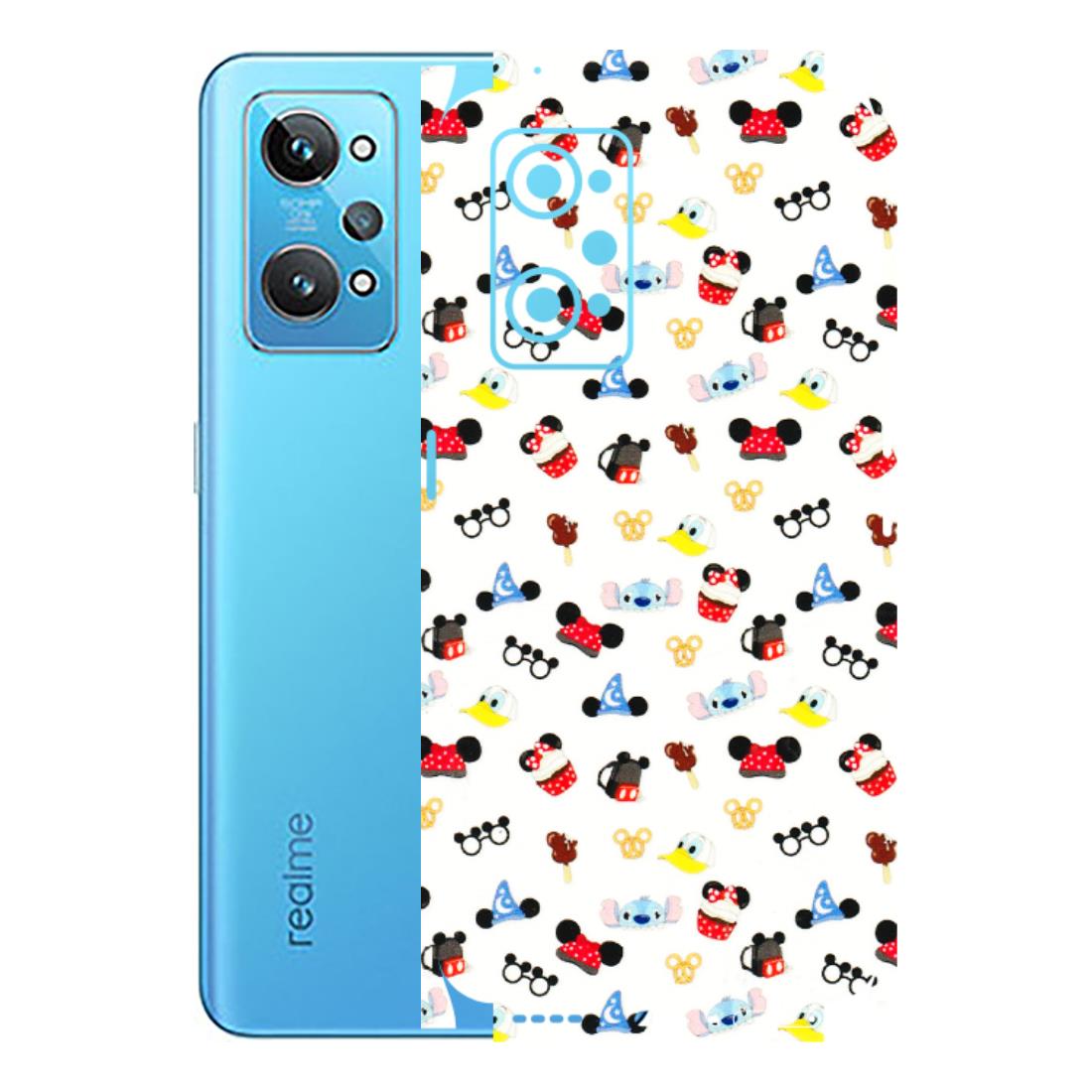 Realme Phone Skins (All Models) - Minnie Mouse & Donald Doodles s - 3D Embossed Finish (L-194) Realme GT 2