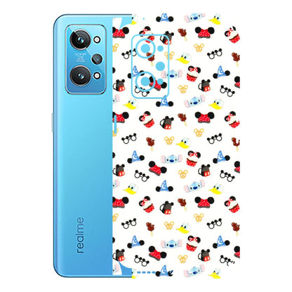 Realme Phone Skins (All Models) - Minnie Mouse & Donald Doodles s - 3D Embossed Finish (L-194) Realme GT 2