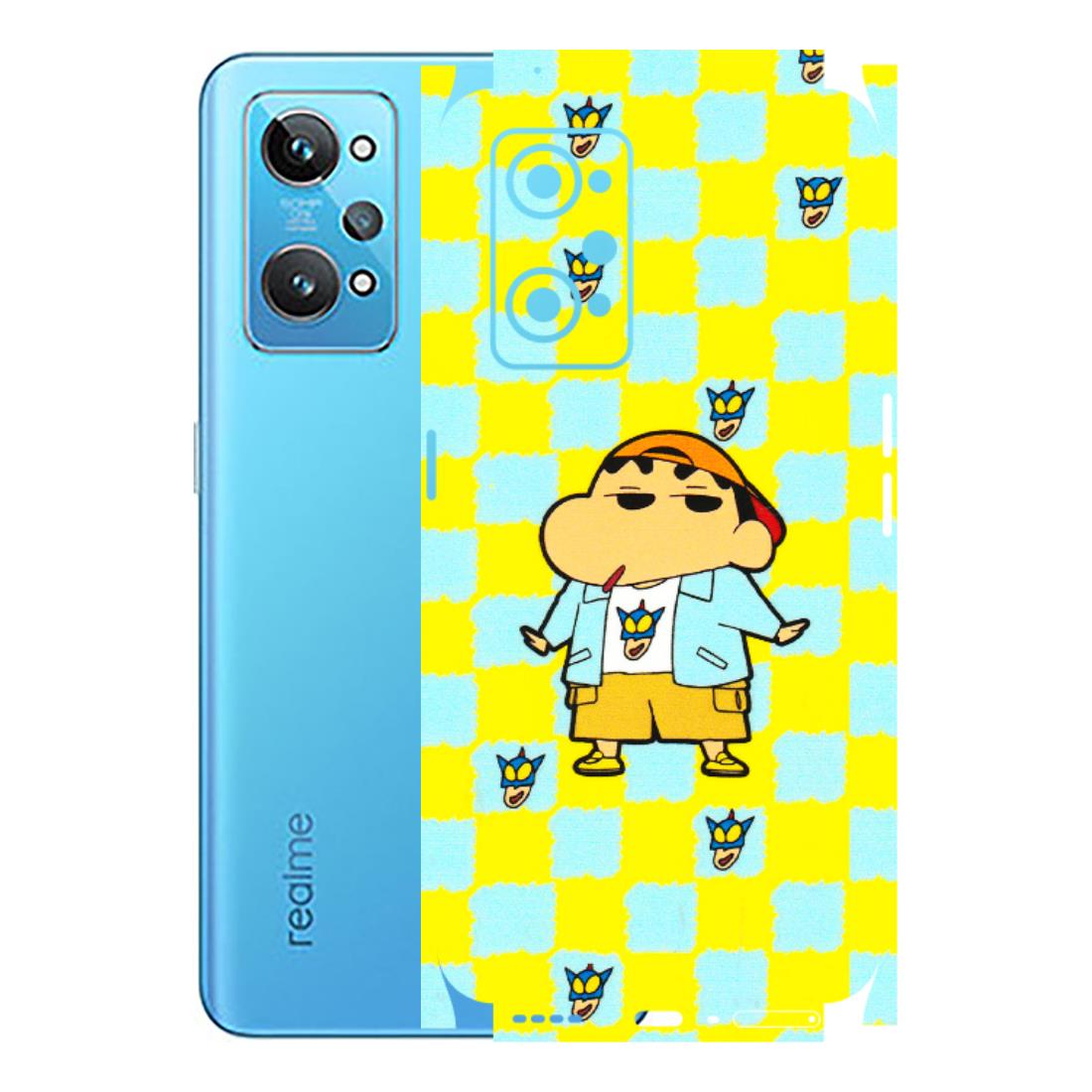 Realme Phone Skins (All Models) - Yellow Blue Shinchan Cute - 3D Embossed Finish (L-221) Realme GT 2