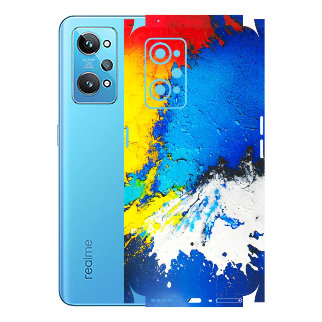 Realme Phone Skins (All Models) - Acrylic Paint Spill - 3D Embossed Finish (L-229) Realme GT 2