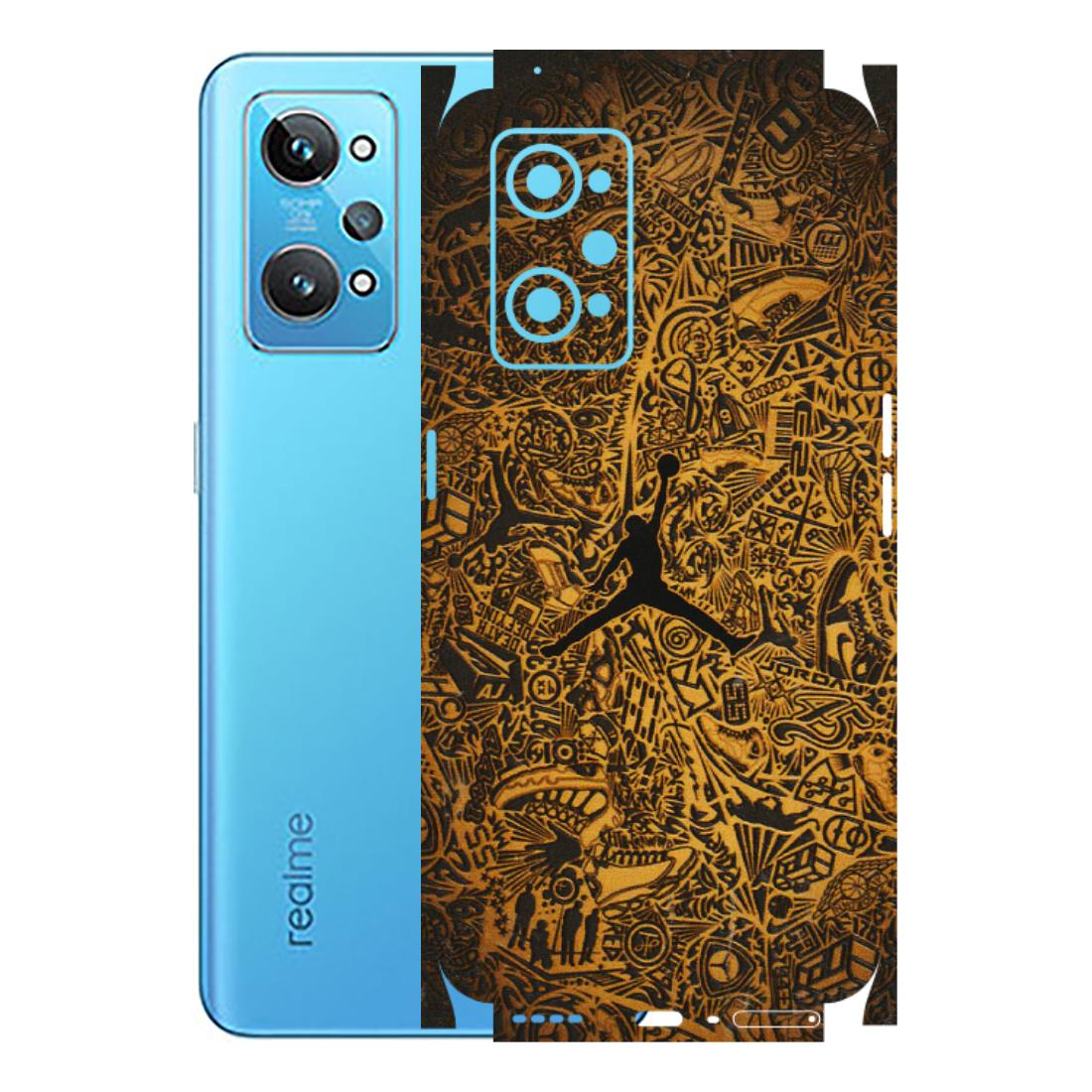 Realme Phone Skins (All Models) - Premium Gold Basketball Player - 3D Embossed Finish (L-236) Realme GT 2