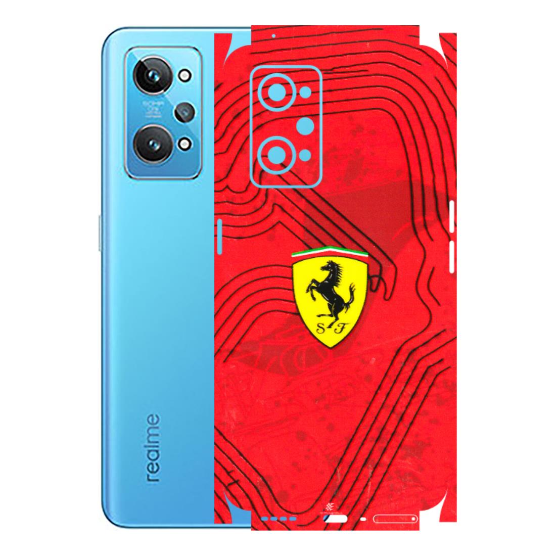 Realme Phone Skins (All Models) - Red Ferrari Logo Stylish - 3D Embossed Finish (L-238) Realme GT 2