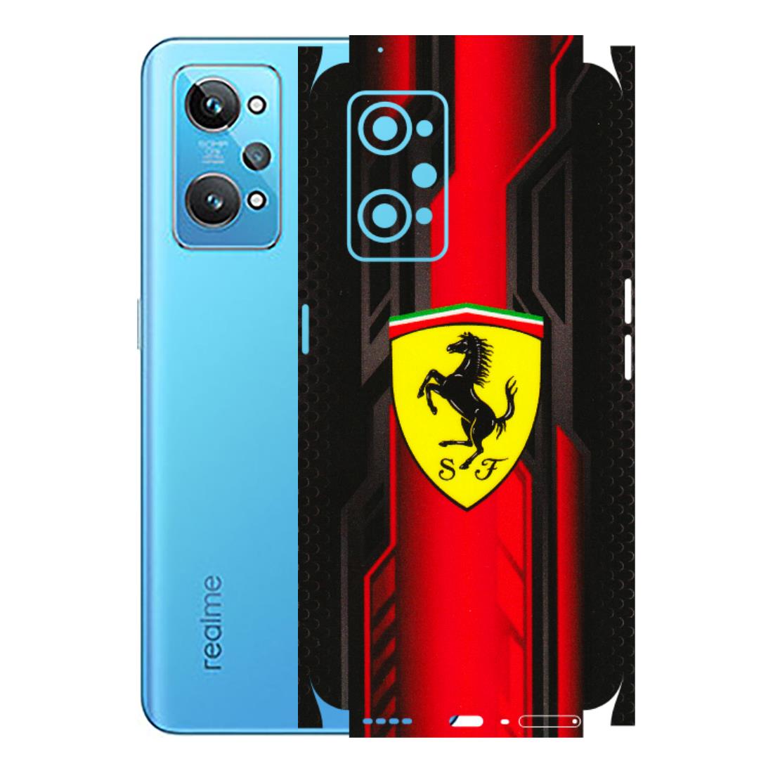 Realme Phone Skins (All Models) - Black Ferrari Logo - 3D Embossed Finish (L-253) Realme GT 2